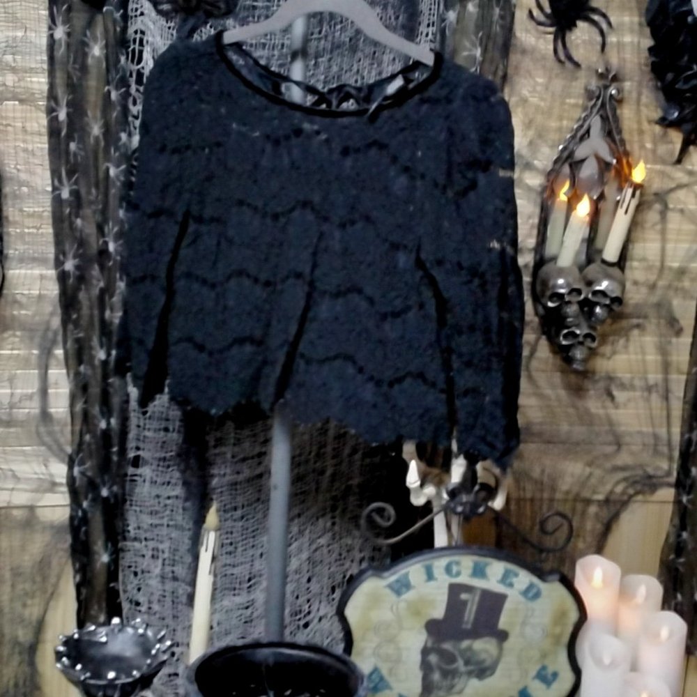 Woman's Black Lace Top